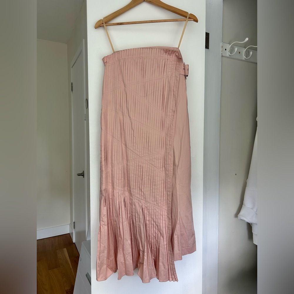 Tibi NWT Pink Pleated Dress Strapless - Size 00 (Retail $510)